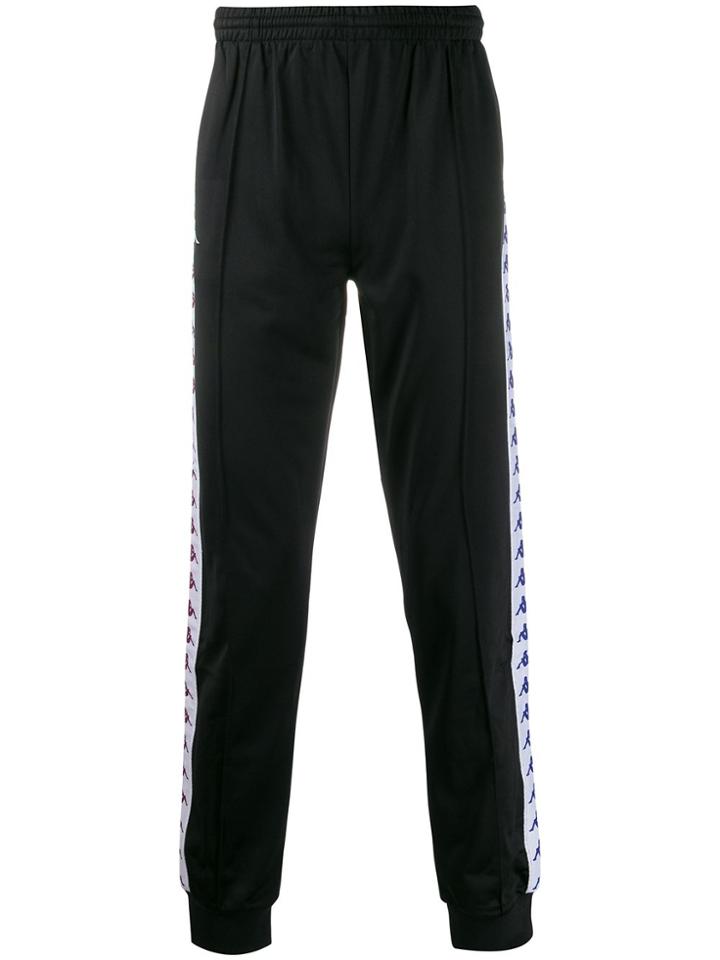Kappa Logo Lined Track Pants - Black