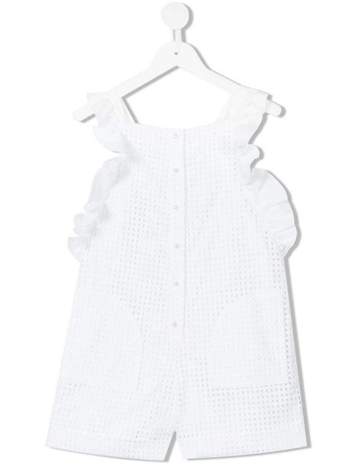 Simonetta - Mesh Jumpsuit - Kids - Cotton - 6 Yrs, White