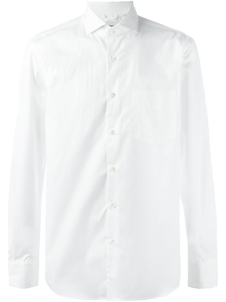 Aspesi Classic Button Down Shirt, Men's, Size: 44, White, Cotton