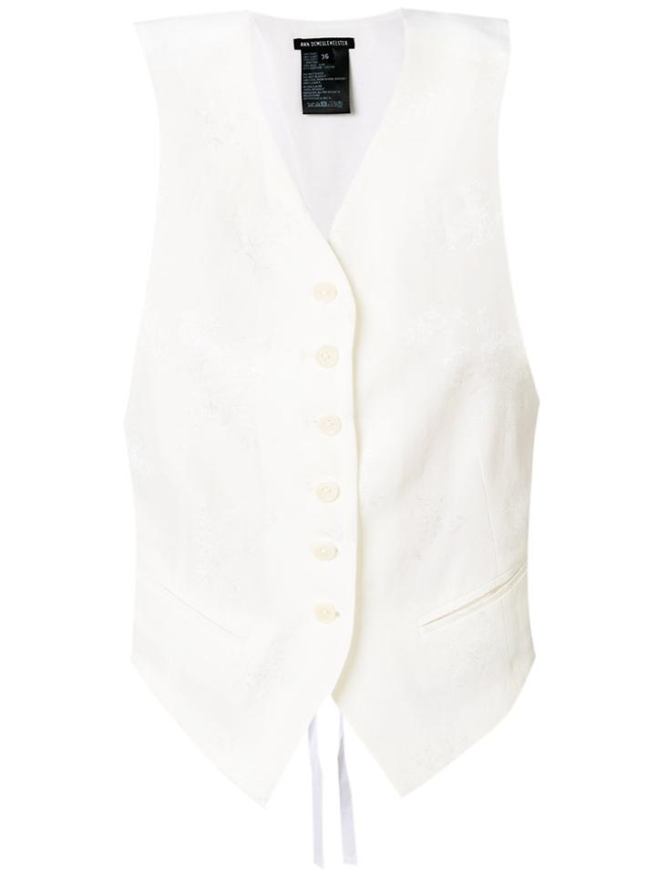 Ann Demeulemeester Open Back Waistcoat - White