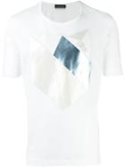 Diesel Black Gold Geometric Print T-shirt, Men's, Size: Xs, White, Cotton