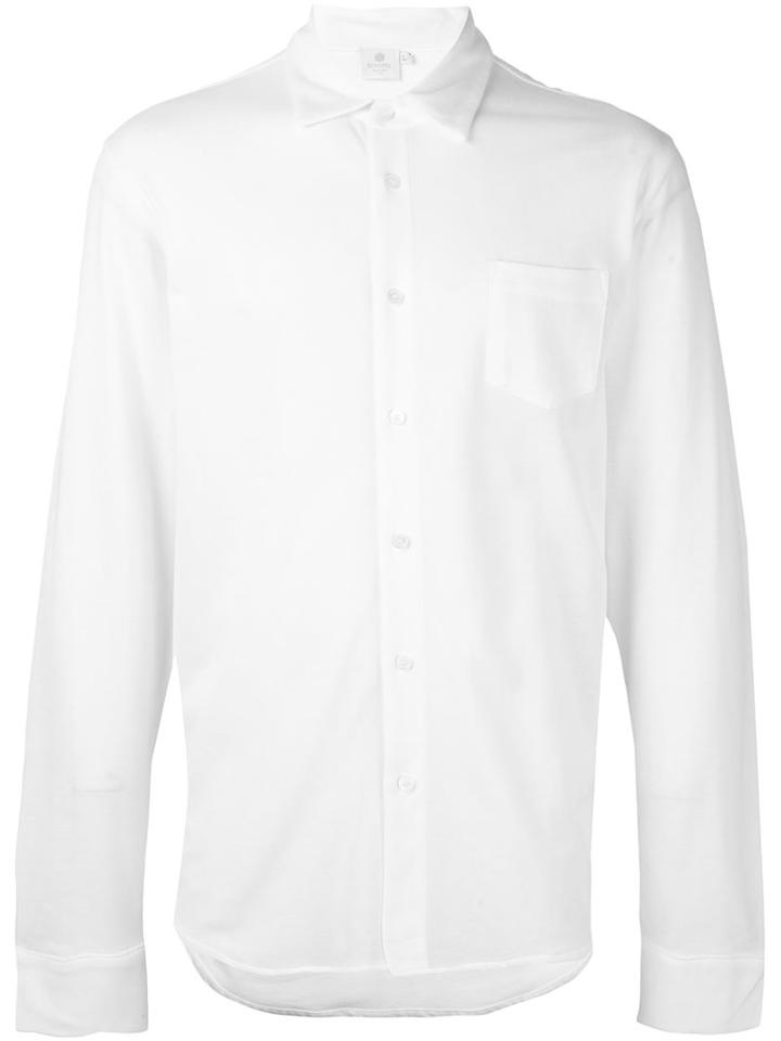 Sunspel 'l/s Pique' Shirt, Men's, Size: Large, White, Cotton