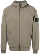 Stone Island Hooded Zip Jacket, Men's, Size: Xxl, Nude/neutrals, Polyester/spandex/elastane