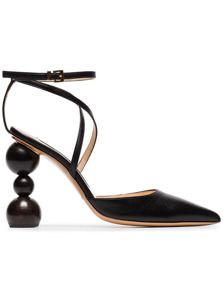 Jacquemus Black Camil 105 Leather Pumps