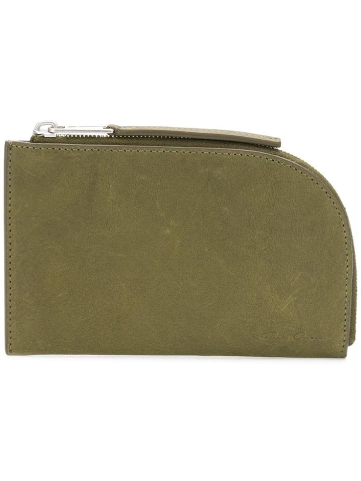 Rick Owens Zipped Wallet - Green