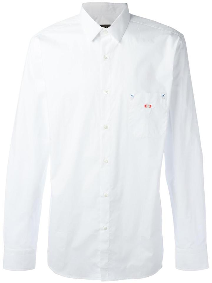 Fendi - No Words Shirt - Men - Cotton/polyester - 43, White, Cotton/polyester