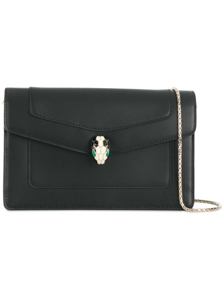 Bulgari Serpenti Forever Chain Pouch - Black