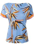 Emilio Pucci Printed T-shirt, Women's, Size: 40, Blue, Silk/viscose