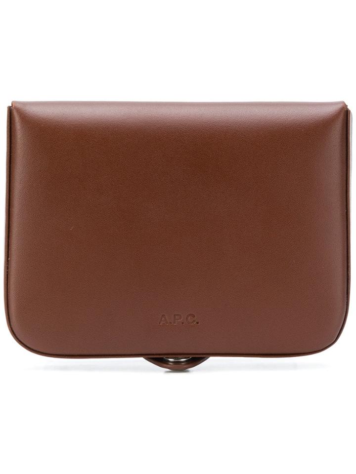 A.p.c. Box Cardholder - Brown