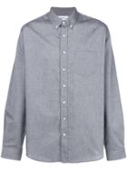 Schnaydermans Long Sleeve Oxford Shirt - Grey
