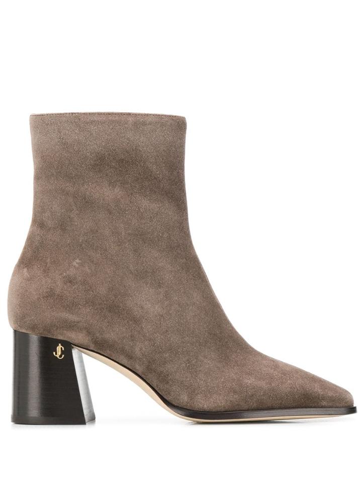 Jimmy Choo Bryelle 65mm Square-toe Boots - Grey