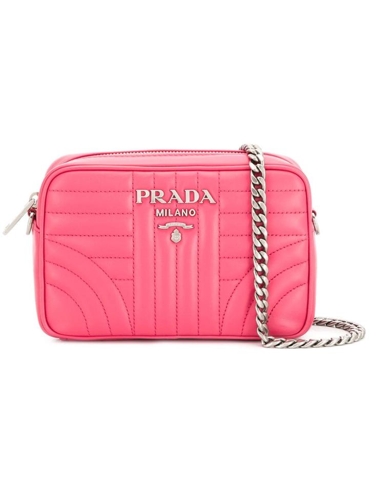 Prada Diagramme Crossbody Bag - Pink