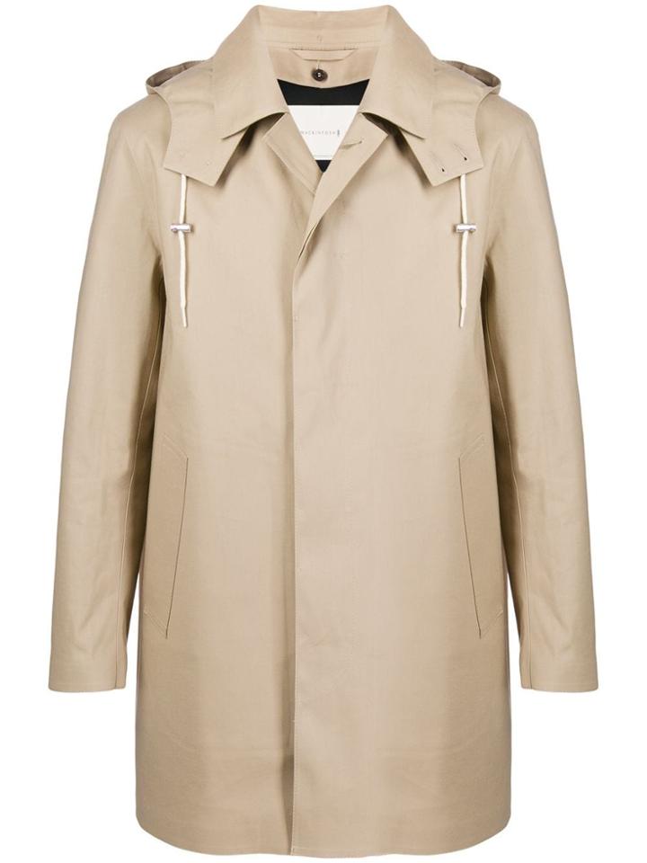 Mackintosh Dunoon Hood Fawn Bonded Cotton Short Hooded Coat Gr-1004d -