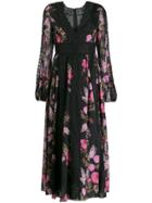 Giambattista Valli Flared Floral Dress - Black