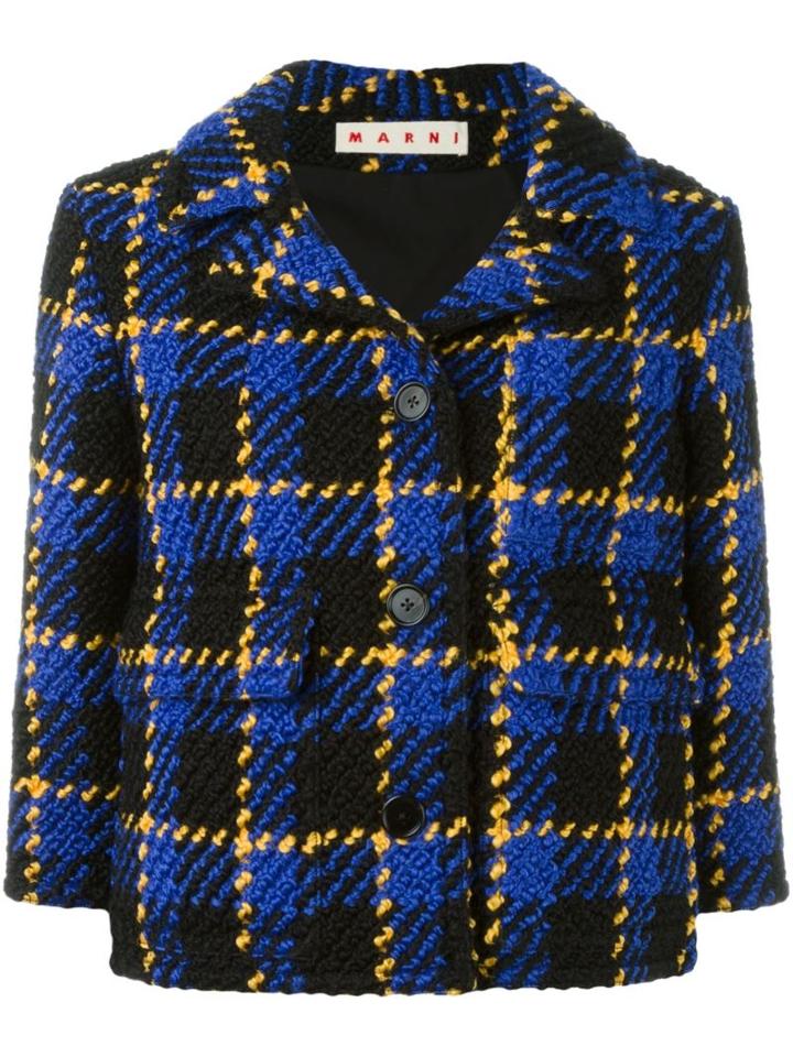 Marni Three-dimensional Checked Jacket