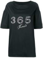 Fendi Vintage 1980's 365 Rhinestone T-shirt - Black