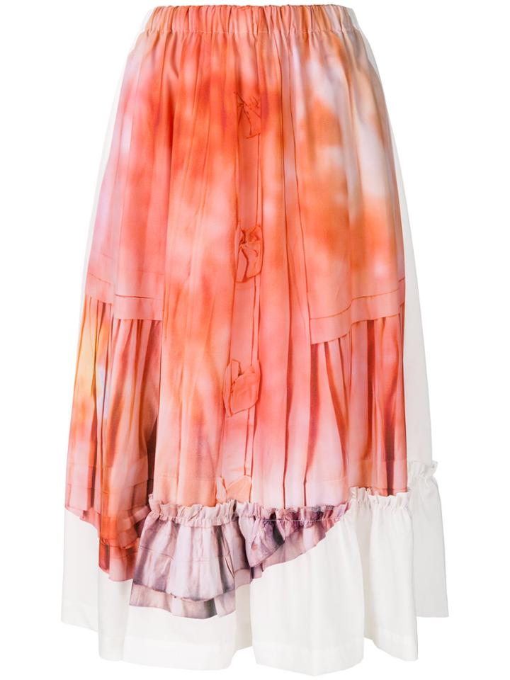 Comme Des Garçons Comme Des Garçons Tie Dye Midi Skirt - Yellow &