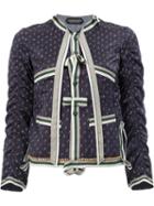 Undercover - Printed Pussy-bow Shirt - Women - Silk/cotton - 3, Blue, Silk/cotton