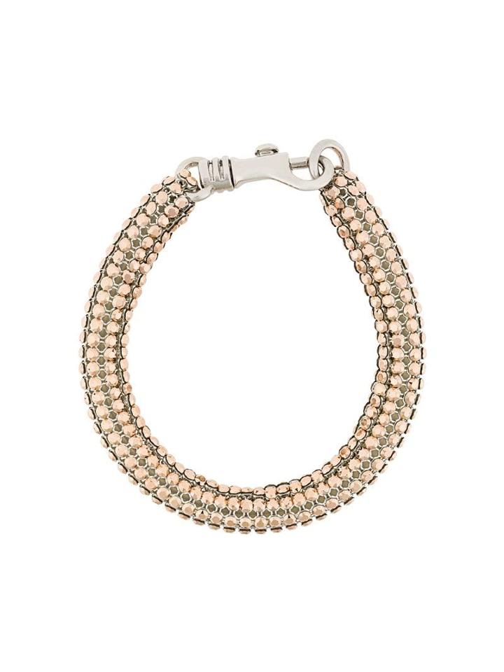 Christopher Kane Skinny Single Bolster Bracelet - Neutrals