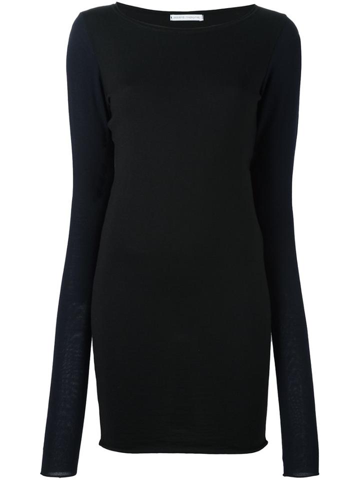 Société Anonyme Long Skinny Pullover Top, Women's, Size: Small, Black, Merino