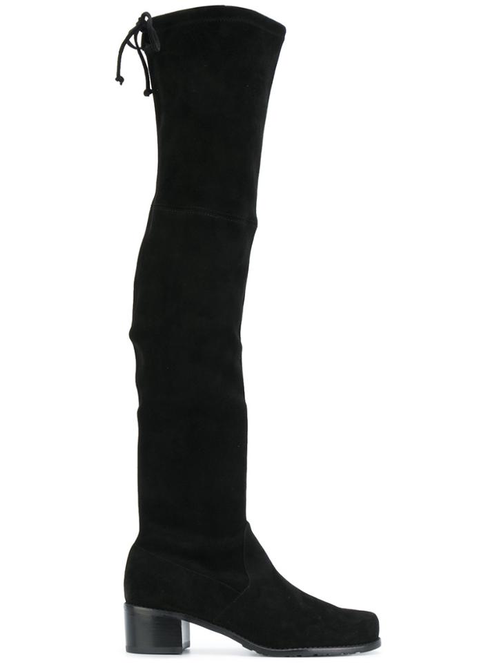 Stuart Weitzman Midland Suede Boots - Black