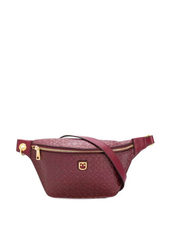 Furla Logo Embossed Belt Bag - Red