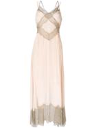 Diesel Lace Trimmed Chain Strap Dress - Pink & Purple