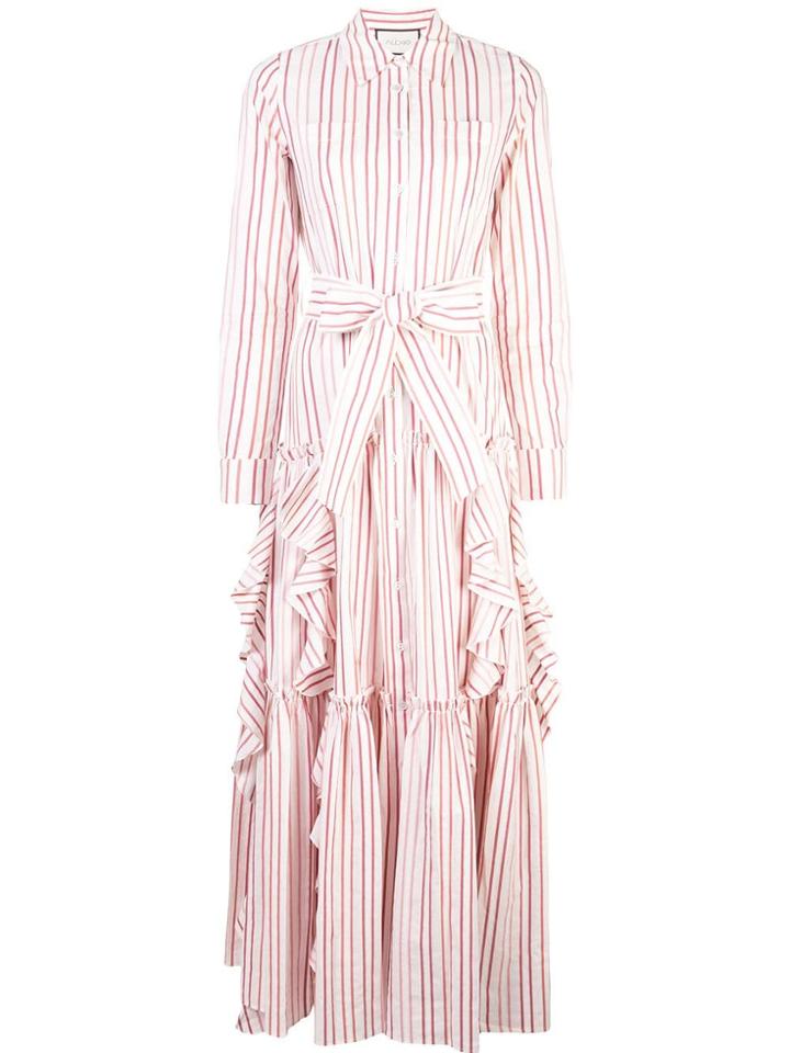 Alexis Striped Shirt Dress - White