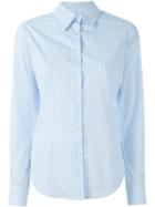 Alberto Biani Gingham Check Shirt, Women's, Size: 46, Blue, Cotton