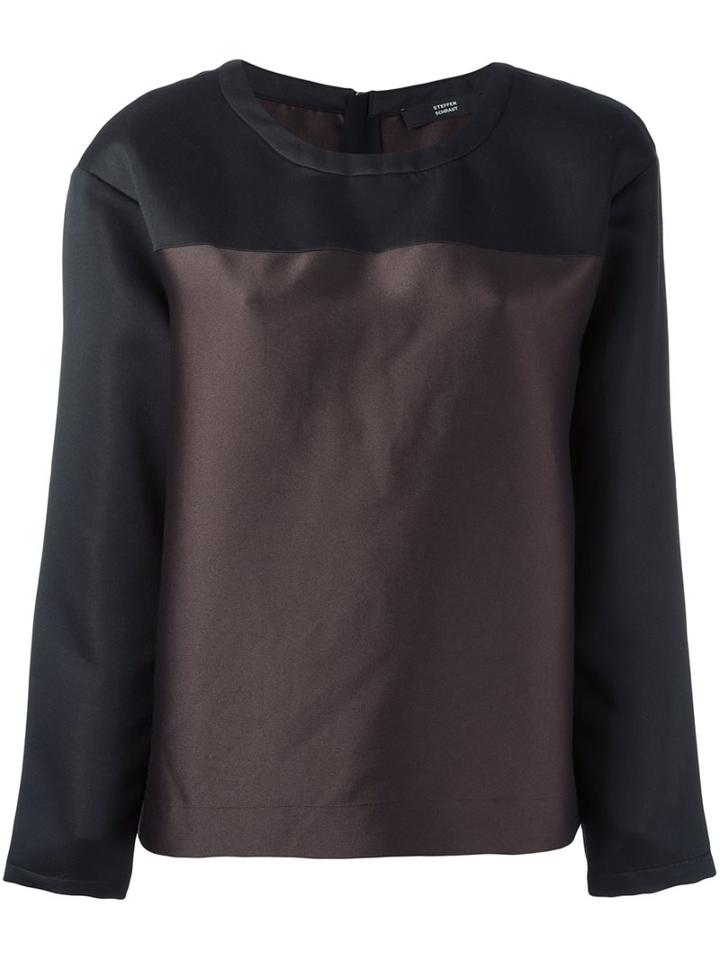 Steffen Schraut Boxy-fit Blouse, Women's, Size: 40, Brown, Polyester/modal