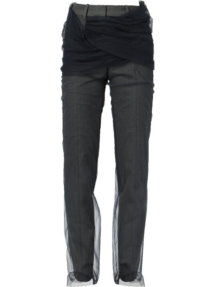 Y / Project Tulle-layered Trousers - Grey