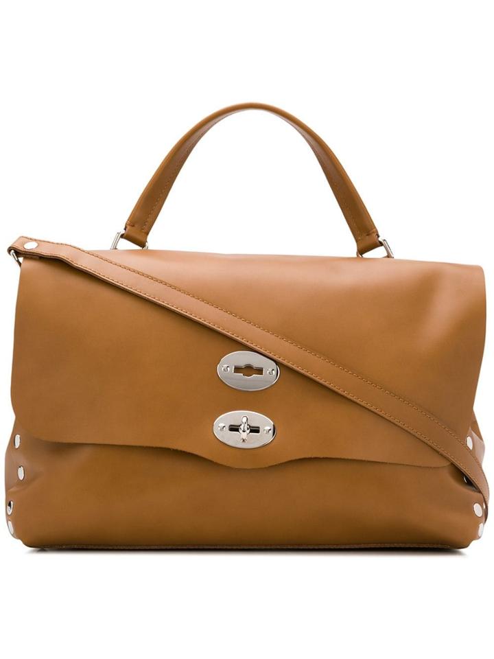 Zanellato Top Handle Tote Bag - Brown