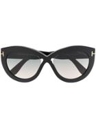 Tom Ford Eyewear Cat-eye Tinted Sunglasses - Black
