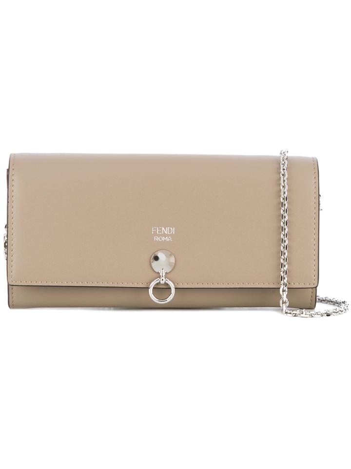 Fendi Wallet On A Chain - Nude & Neutrals
