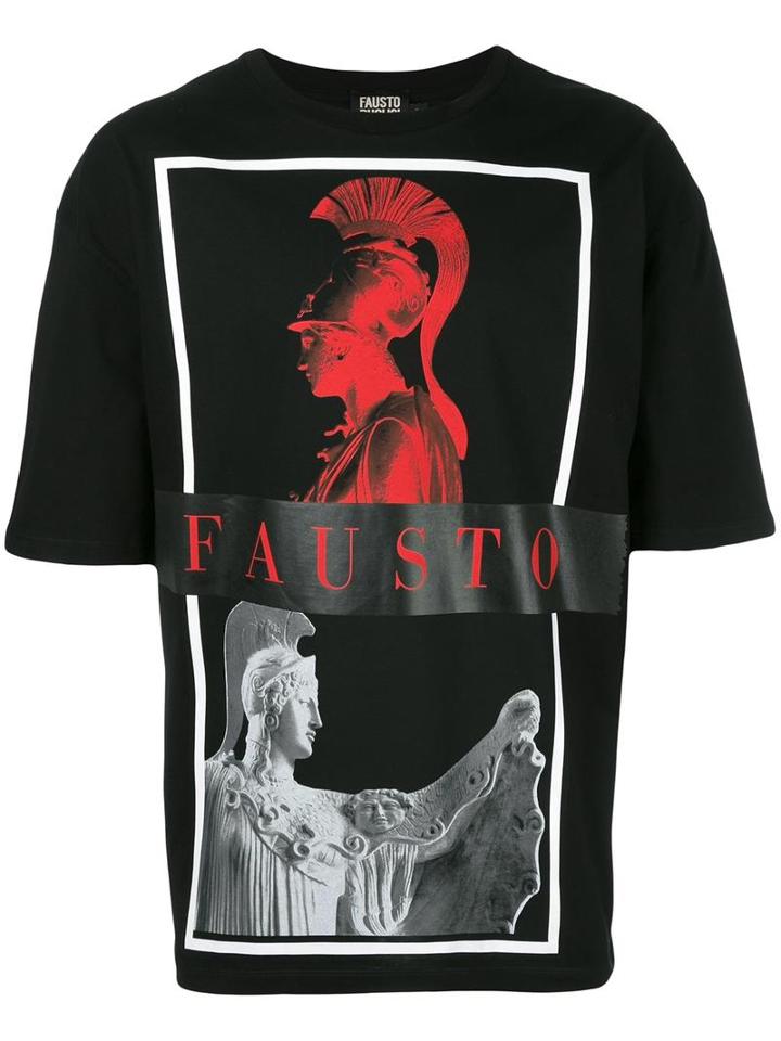 Fausto Puglisi Printed T-shirt, Men's, Size: 50, Black, Cotton