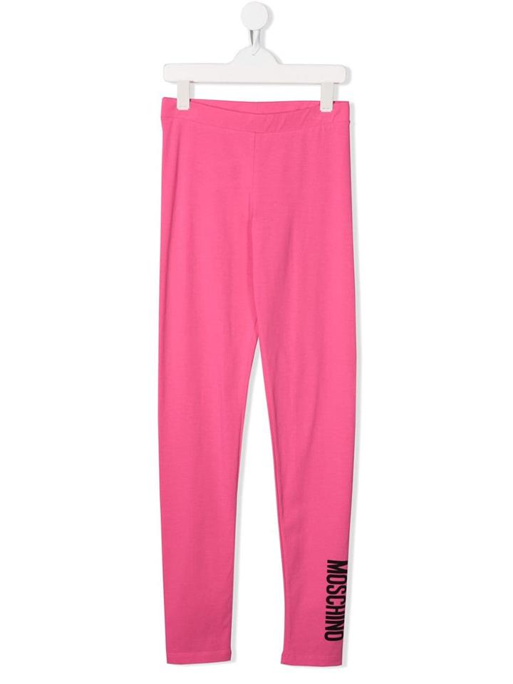 Moschino Kids Logo Leggings - Pink