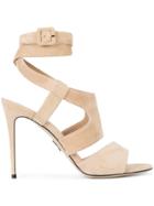 Paul Andrew Tie Around Buckled Sandals - Nude & Neutrals