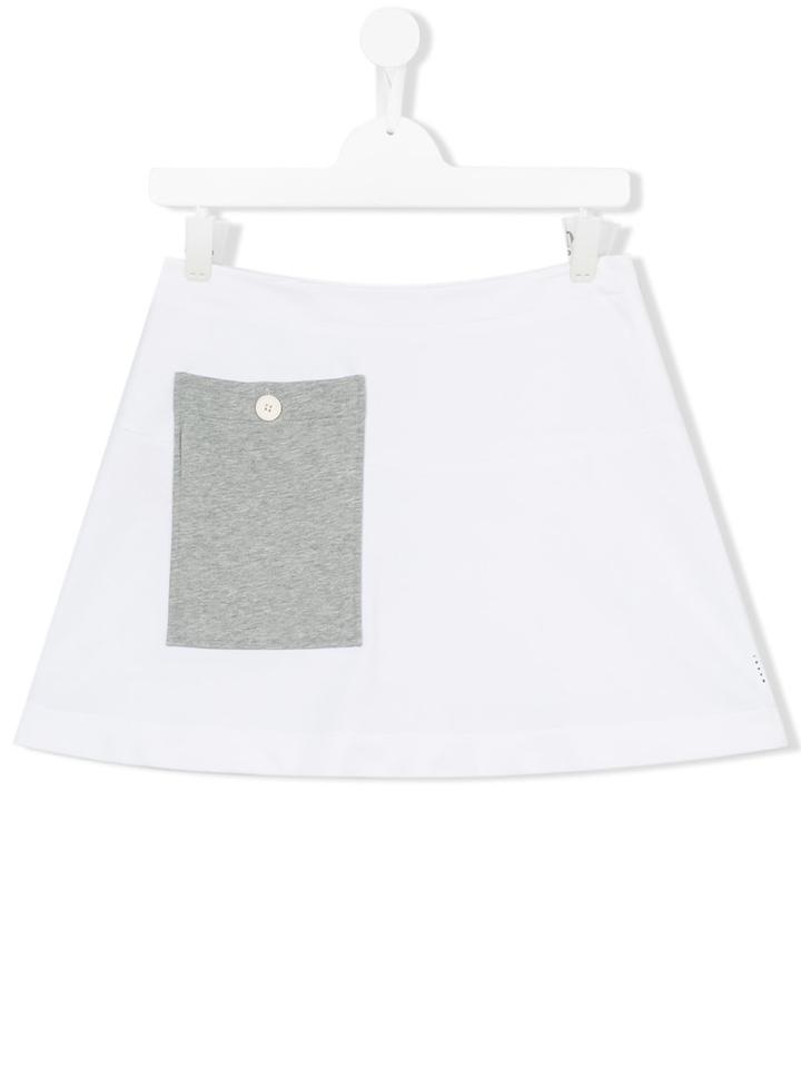 Marni Kids Button Pocket A-line Skirt, Girl's, Size: 14 Yrs, White