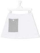 Marni Kids Button Pocket A-line Skirt, Girl's, Size: 14 Yrs, White