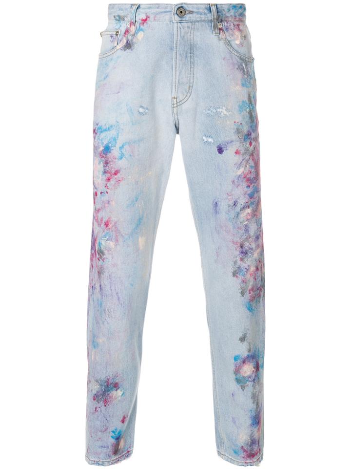 Just Cavalli Paint Effect Jeans - Blue