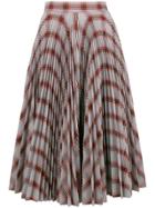 Calvin Klein 205w39nyc Checked Pleated Skirt - Grey
