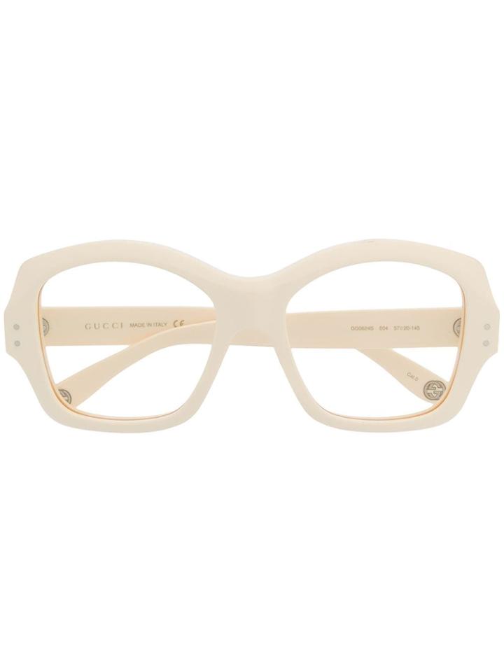 Gucci Eyewear Oversized Frames Glasses - Neutrals
