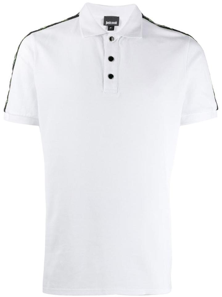 Just Cavalli Cat Trim Polo Shirt - White