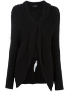 Twin-set Single Button Cardigan, Women's, Size: Medium, Black, Wool/acrylic/polyester