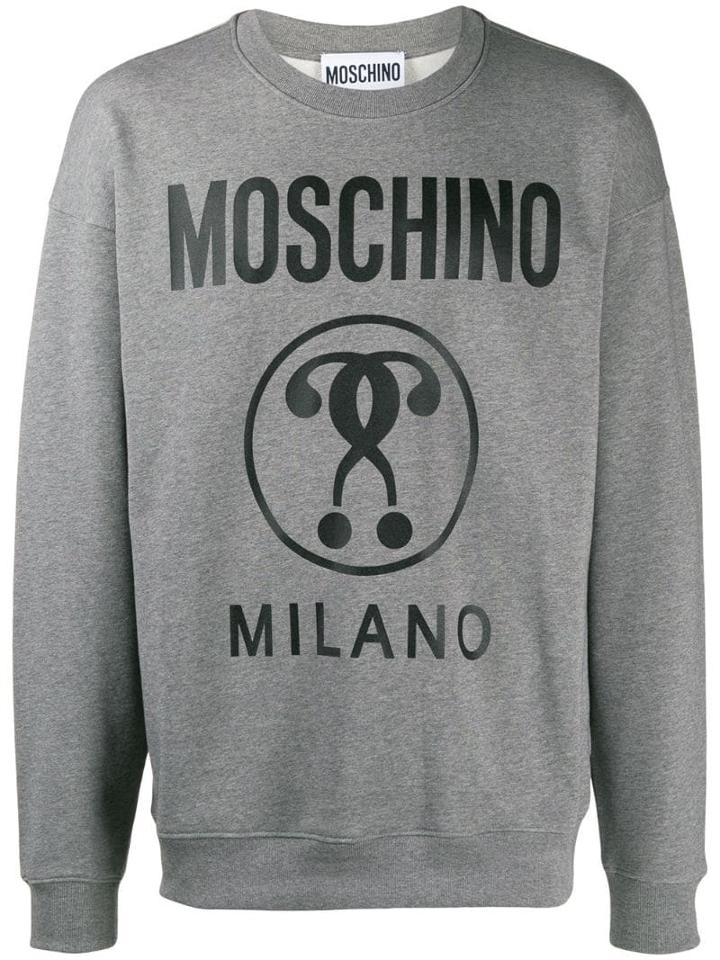 Moschino Logo Print Jumper - Grey