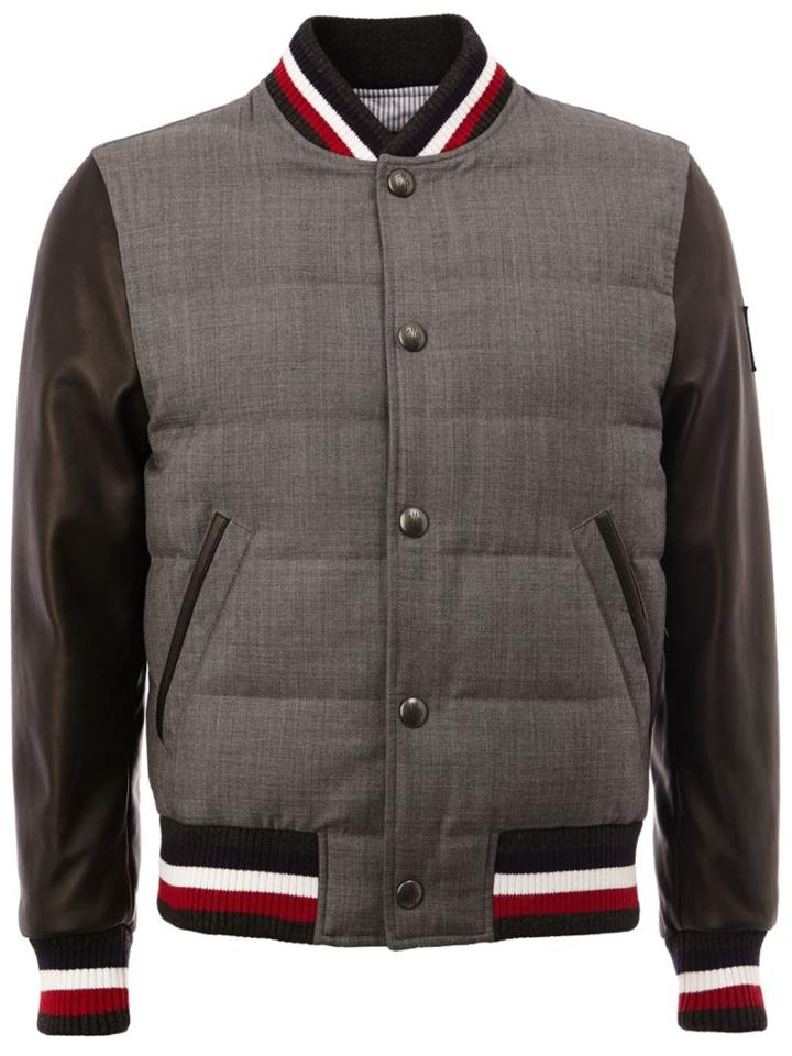 Moncler Gamme Bleu Padded Varsity Jacket