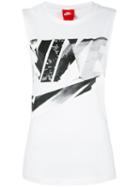 Nike Logo Tank Top, Women's, Size: Large, White, Polyester/modal/nylon/spandex/elastane
