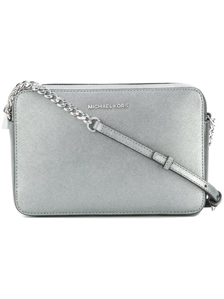 Michael Michael Kors Jet Set Travel Large Cross Body Bag - Metallic