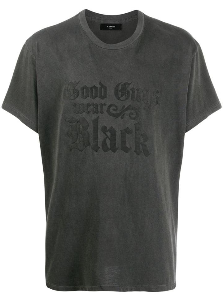 Amiri Slogan Print T-shirt - Grey