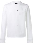 Joseph Patch Pocket Sweatshirt, Men's, Size: Medium, White, Cotton/linen/flax